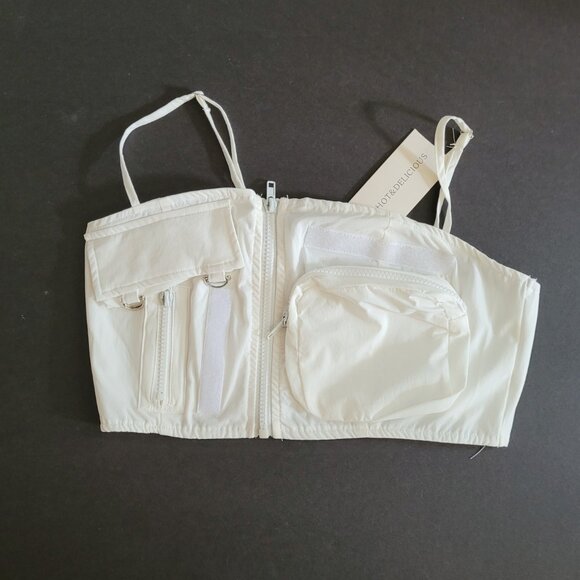 Hot & Delicious White Relaxed Jumpsuit Nwot - Picture 3 of 5